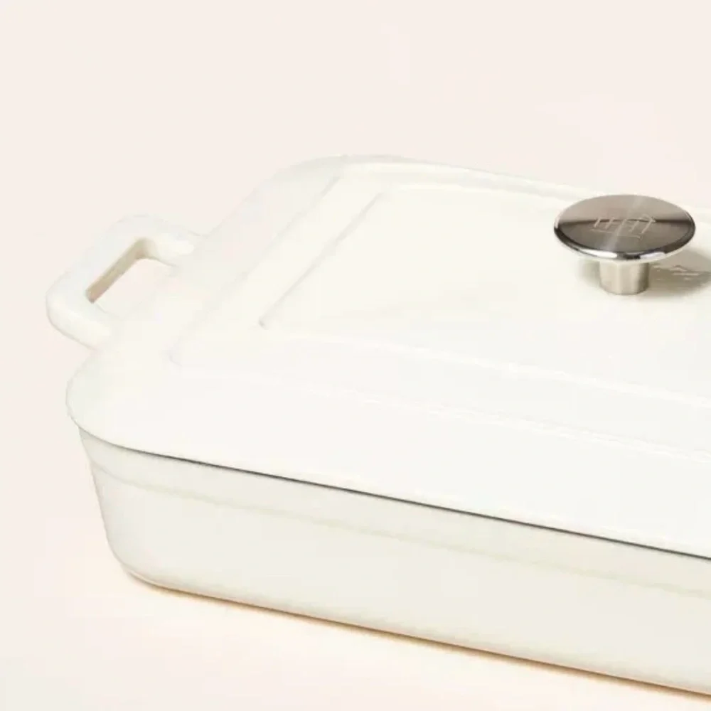 Hearth & Hand Enamel Coated Cast Iron Casserole/Bakeware DishCream Dutch Oven